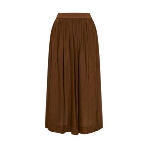 Uma Wang Women Mustard Viscose Gillian Midi Skirt